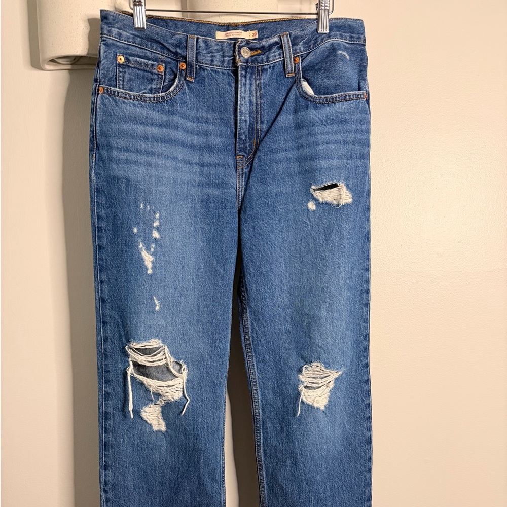 Levi’s Low Pro Straight Jeans Size 29 Distressed